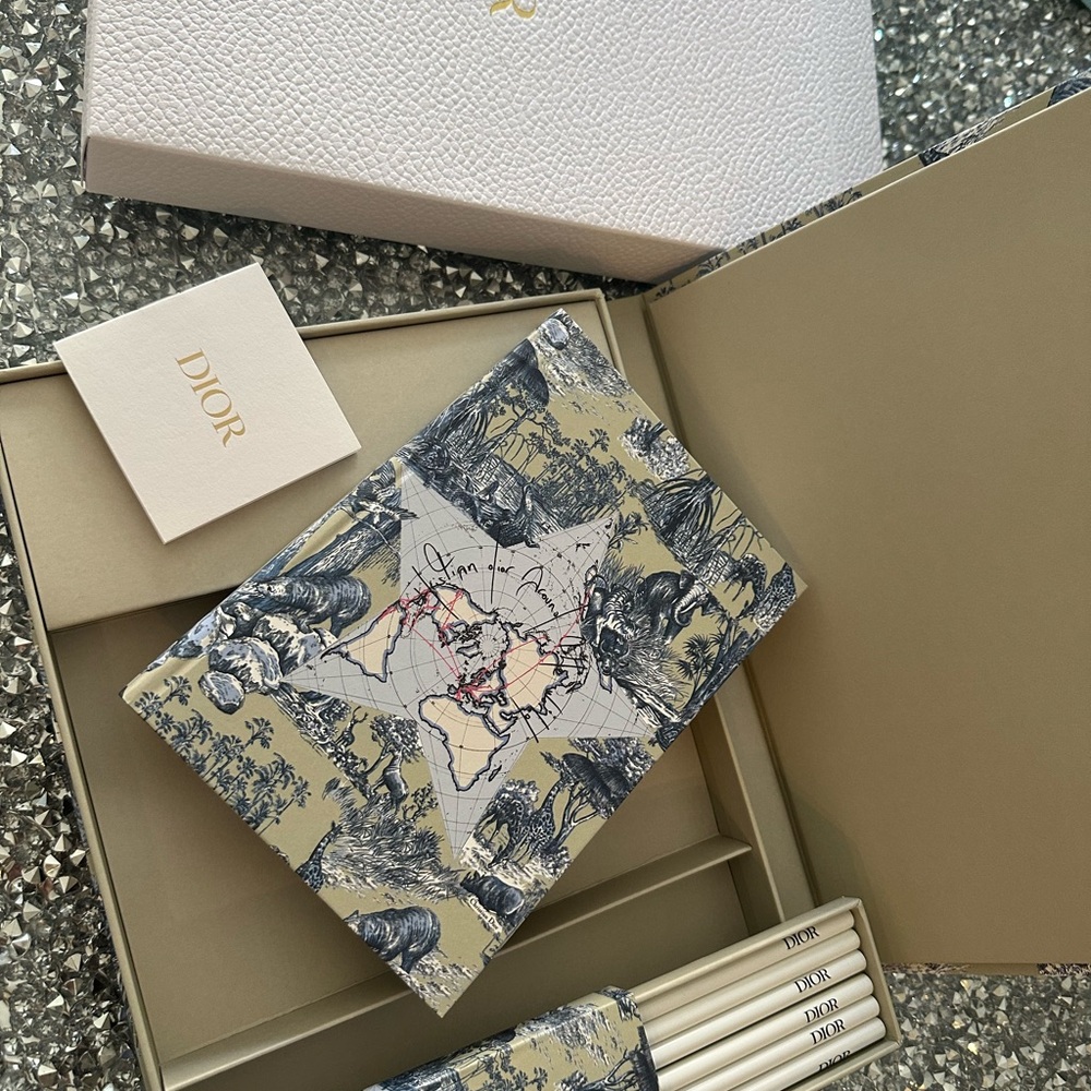 Dior Map Print Notebook Set